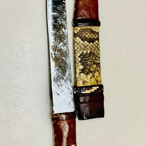 collectible knife snake reptile sheath handmade hand crafted for display